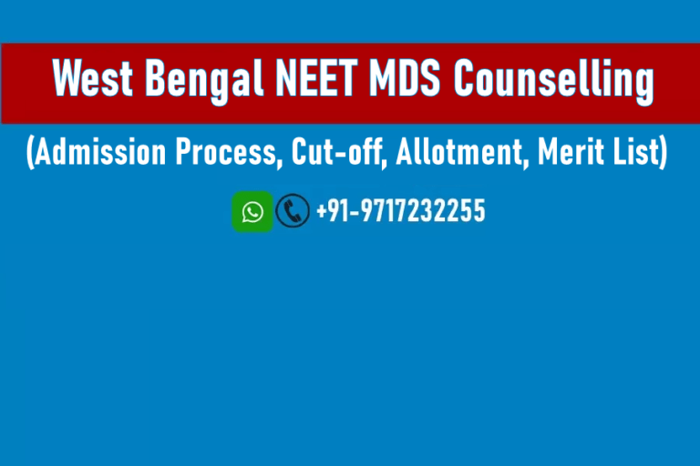 West Bengal NEET MDS Counselling 2024 Cutoff, Allotment